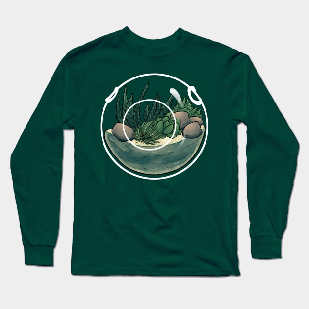 Cactus Terrarium Long Sleeve T-Shirt by mcbenik